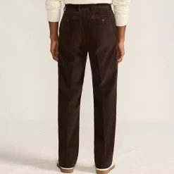 Men's Corduroy Comfort Waist Classic Fit Pleated Front Pant