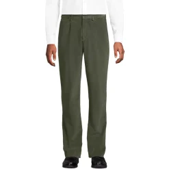 Men's Corduroy Comfort Waist Classic Fit Pleated Front Pant