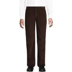 Men's Corduroy Comfort Waist Classic Fit Pleated Front Pant