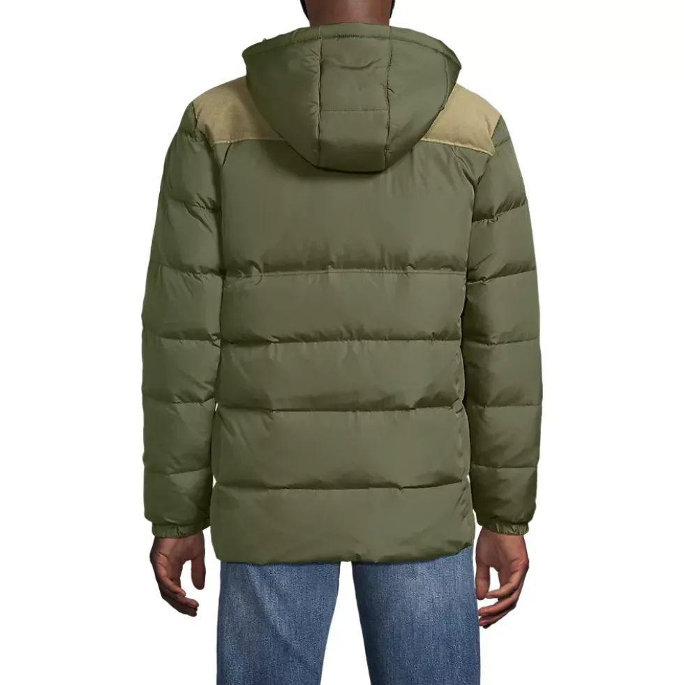 Men's Corduroy Max 600 Down Puffer Hooded Jacket