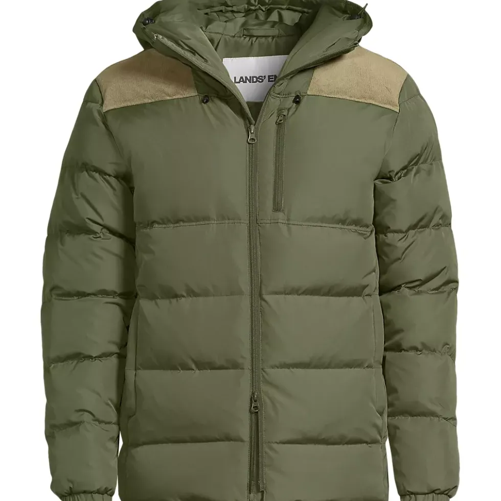 Men's Corduroy Max 600 Down Puffer Hooded Jacket