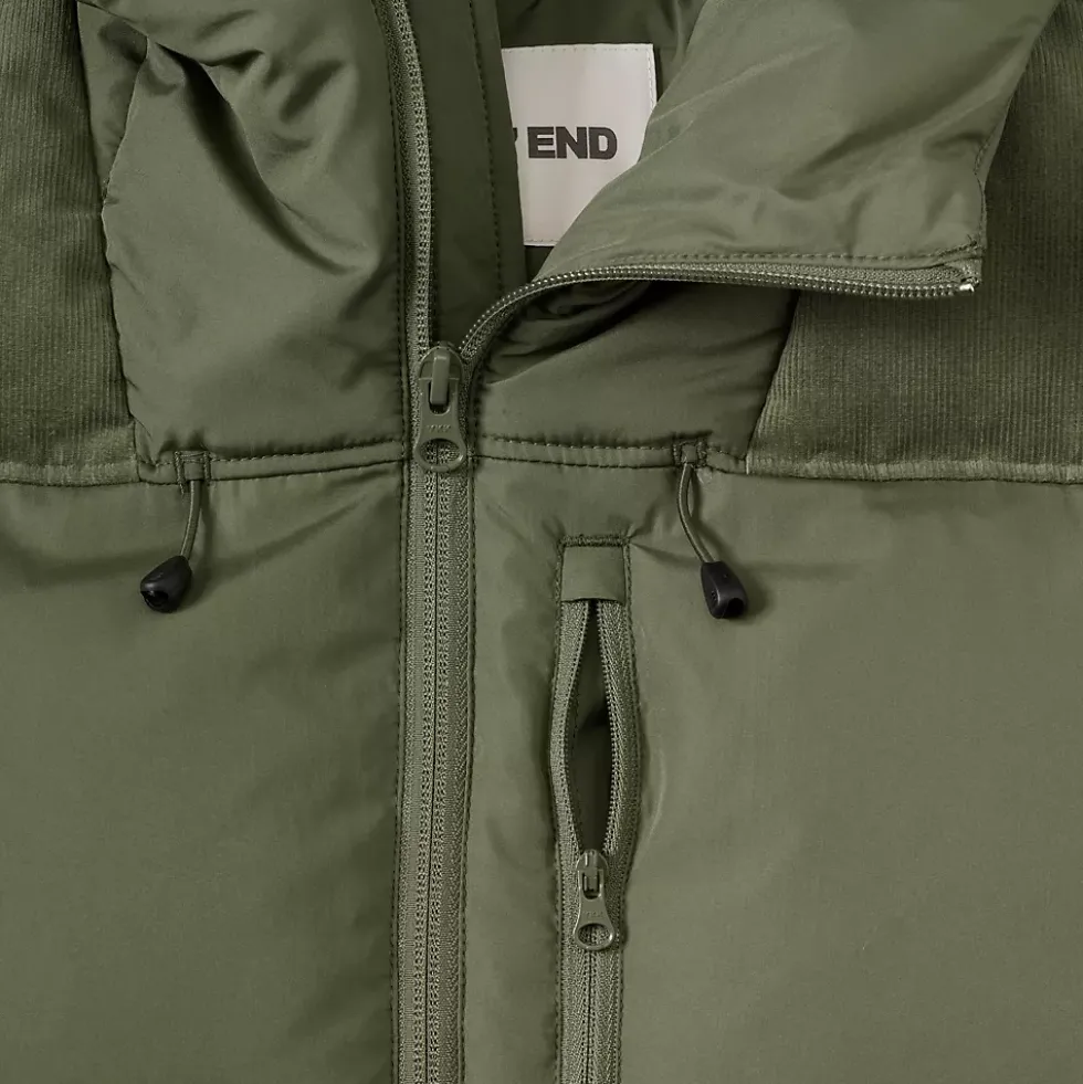 Men's Corduroy Max 600 Down Puffer Hooded Jacket