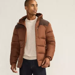 Men's Corduroy Max 600 Down Puffer Hooded Jacket