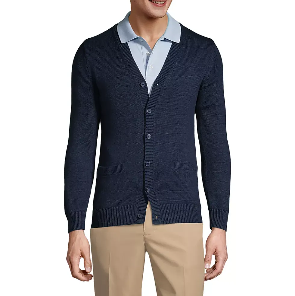 Men's Cotton Modal Button Front Cardigan Sweater