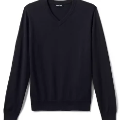 Men's Cotton Modal Fine Gauge V-neck Sweater