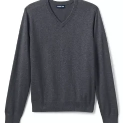 Men's Cotton Modal Fine Gauge V-neck Sweater