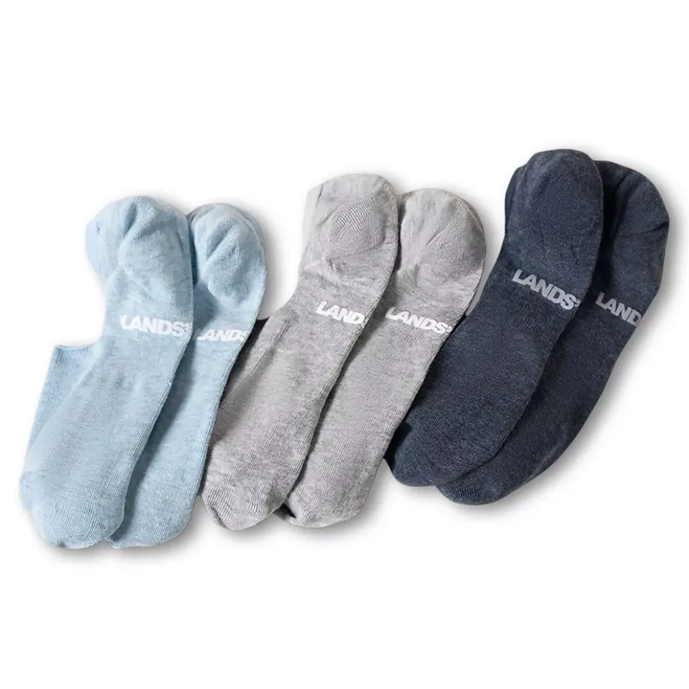 Men's Cotton No Show Socks 3 Pack