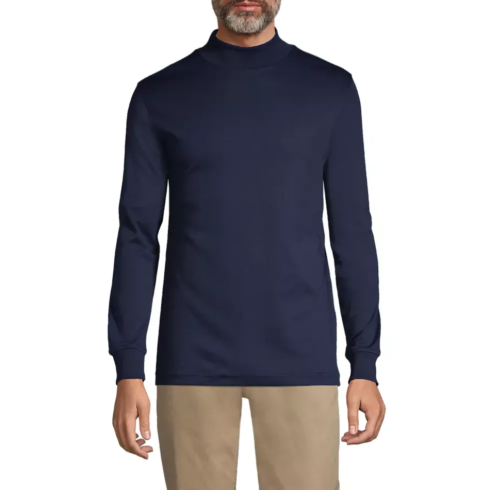 Men's Cotton Supima Mock Turtleneck