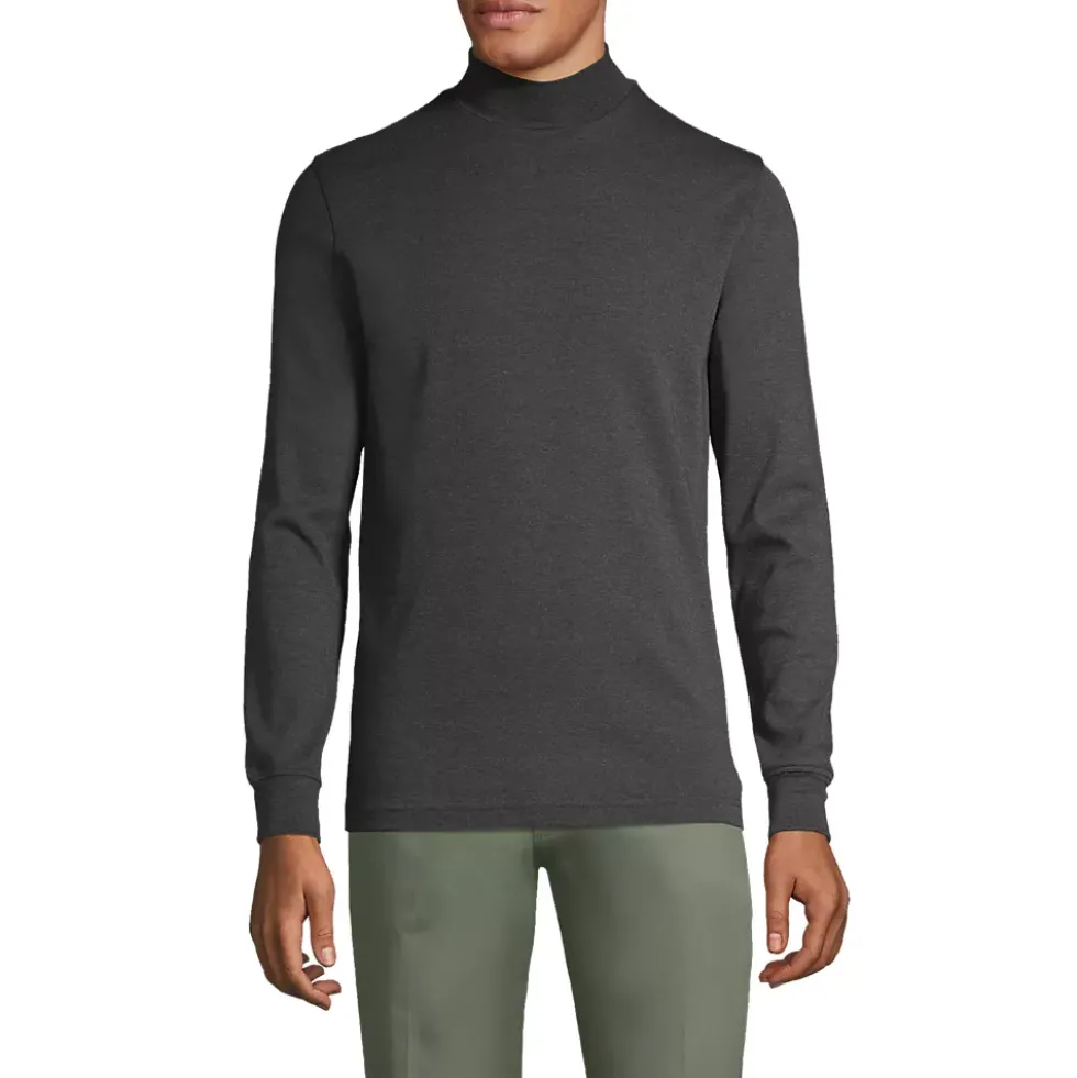 Men's Cotton Supima Mock Turtleneck