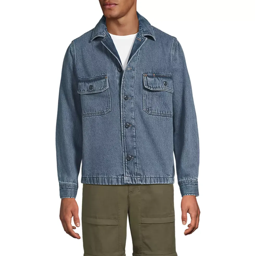 Men's Denim Utility Shirt Jacket