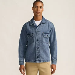 Men's Denim Utility Shirt Jacket