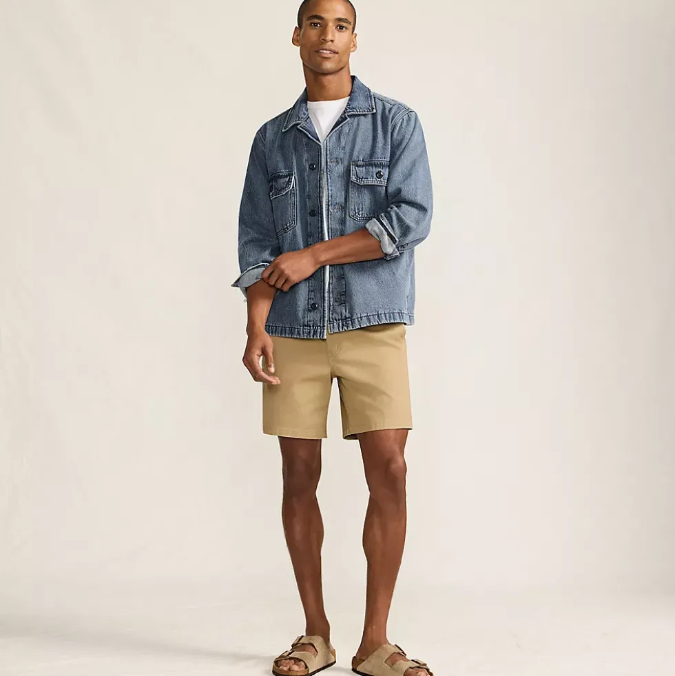 Men's Denim Utility Shirt Jacket