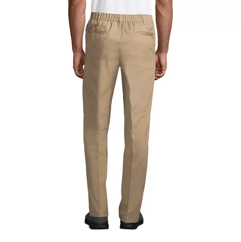 Men's Elastic Waist Pull-On Chino Pants