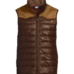 Men's Faux Leather Western Insulated Vest