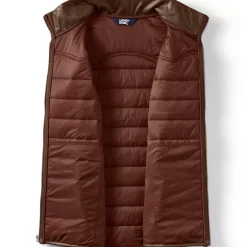 Men's Faux Leather Western Insulated Vest