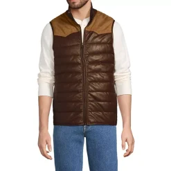 Men's Faux Leather Western Insulated Vest