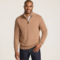 Men's Fine Gauge Cashmere Quarter Zip