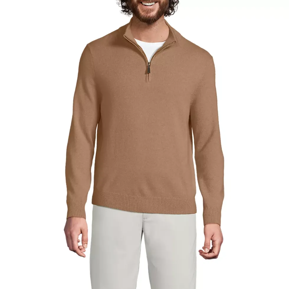 Men's Fine Gauge Cashmere Quarter Zip