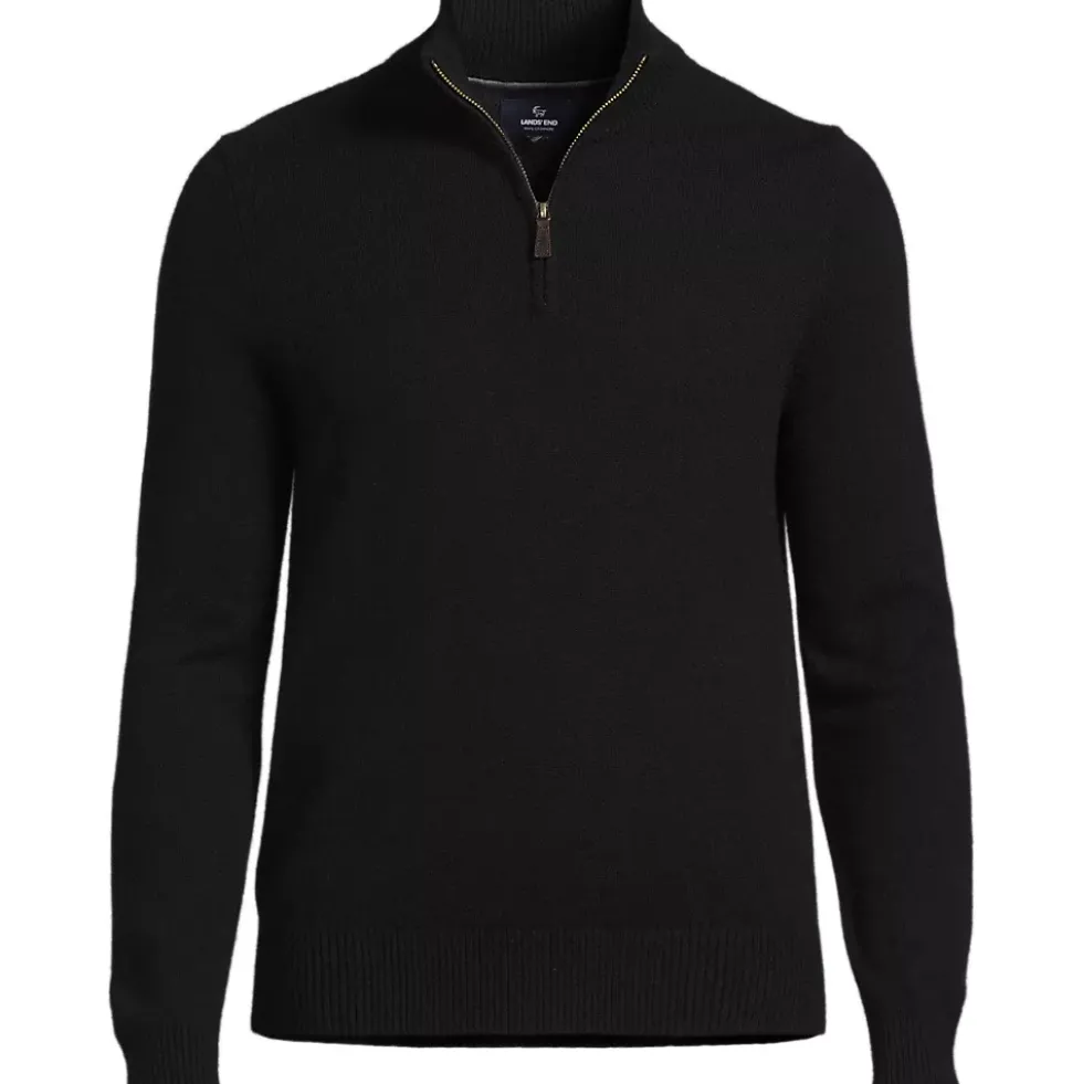 Men's Fine Gauge Cashmere Quarter Zip