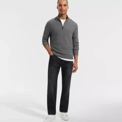 Men's Fine Gauge Cashmere Quarter Zip