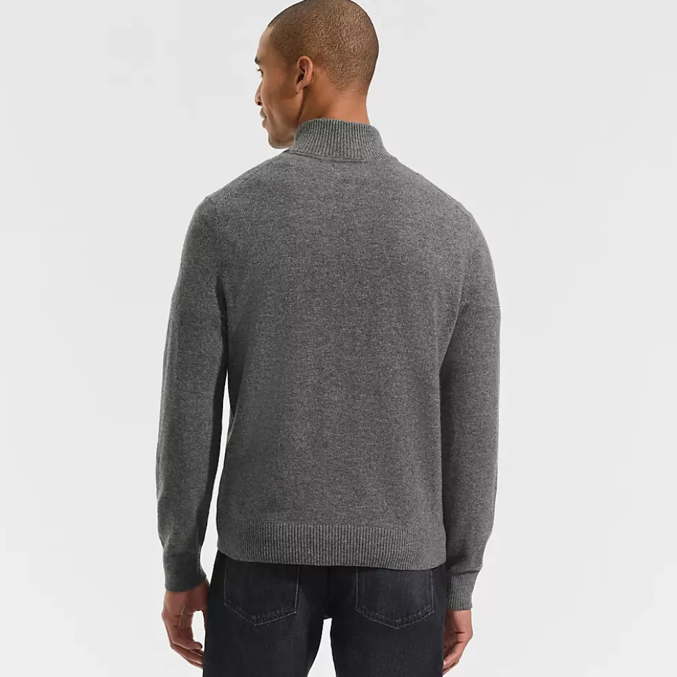 Men's Fine Gauge Cashmere Quarter Zip