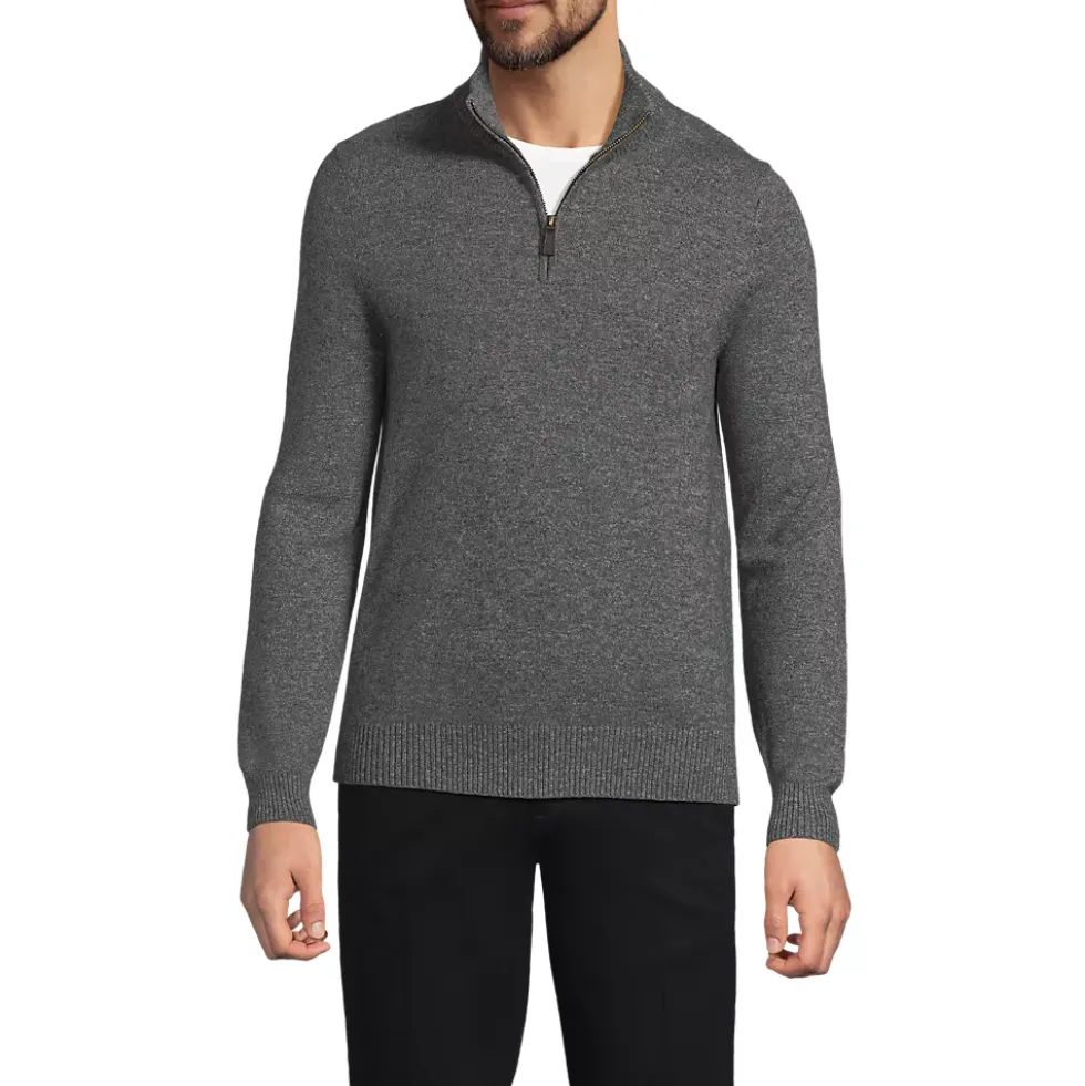 Men's Fine Gauge Cashmere Quarter Zip