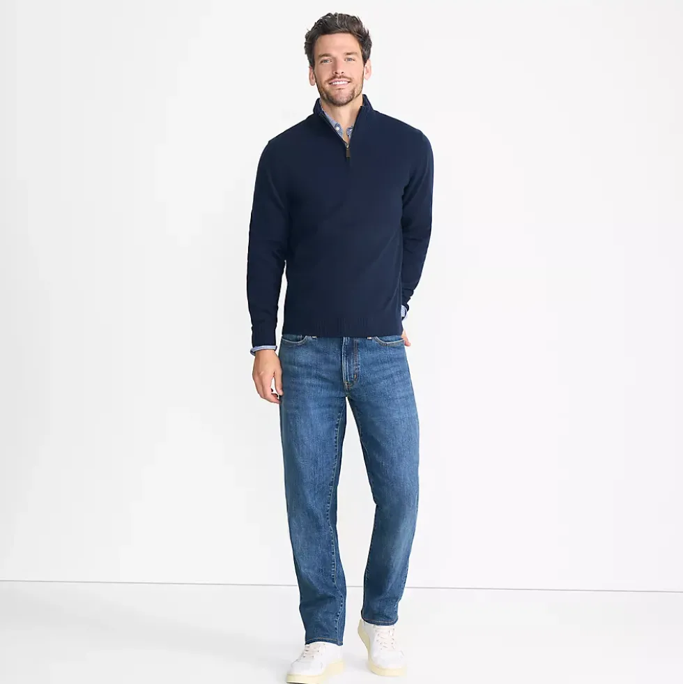 Men's Fine Gauge Cashmere Quarter Zip