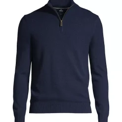 Men's Fine Gauge Cashmere Quarter Zip