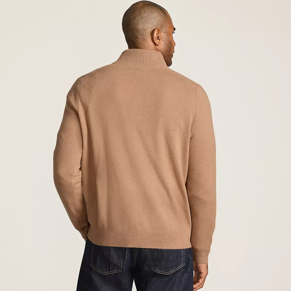 Men's Fine Gauge Cashmere Quarter Zip