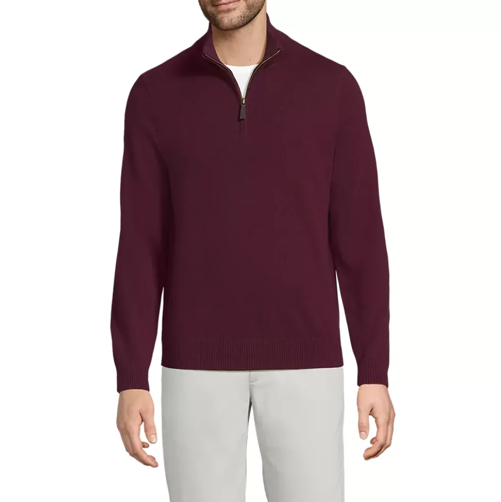 Men's Fine Gauge Cashmere Quarter Zip