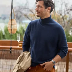 Men's Fine Gauge Cashmere Turtleneck Sweater