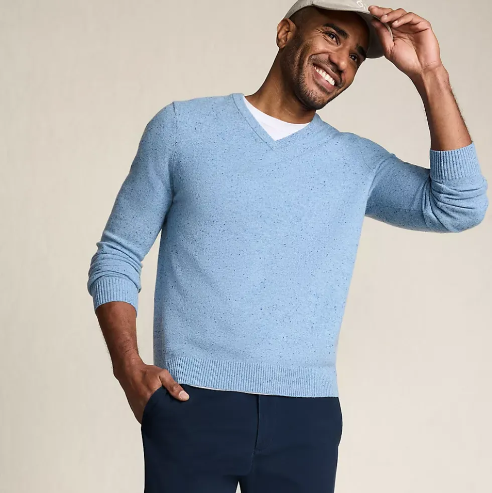 Men's Fine Gauge Cashmere V-neck Sweater