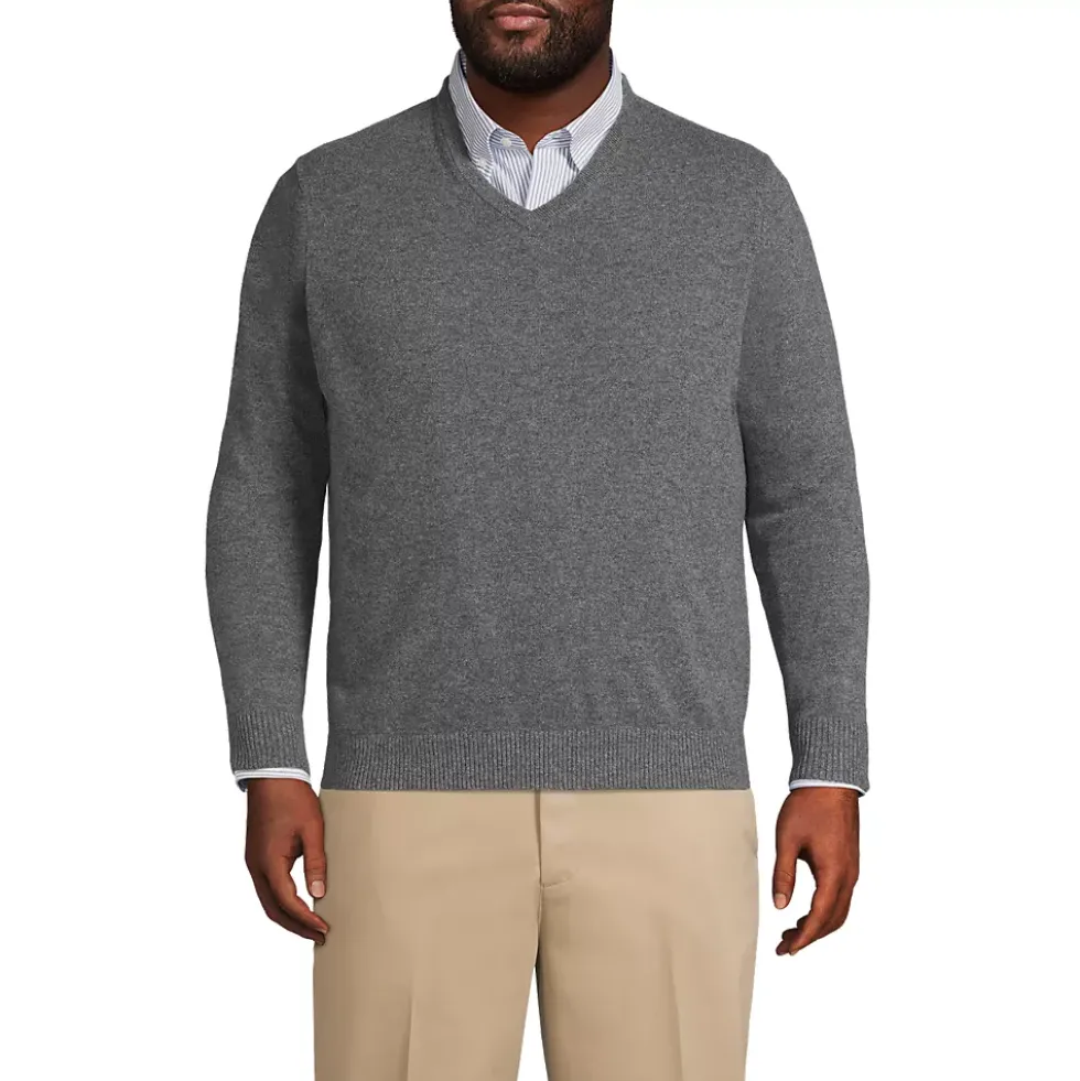 Men's Fine Gauge Cashmere V-neck Sweater