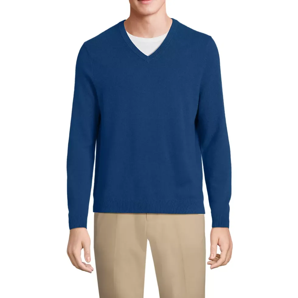 Men's Fine Gauge Cashmere V-neck Sweater