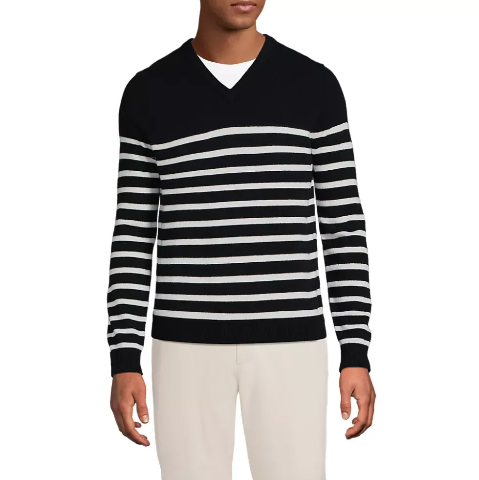 Men's Fine Gauge Cashmere V-neck Sweater