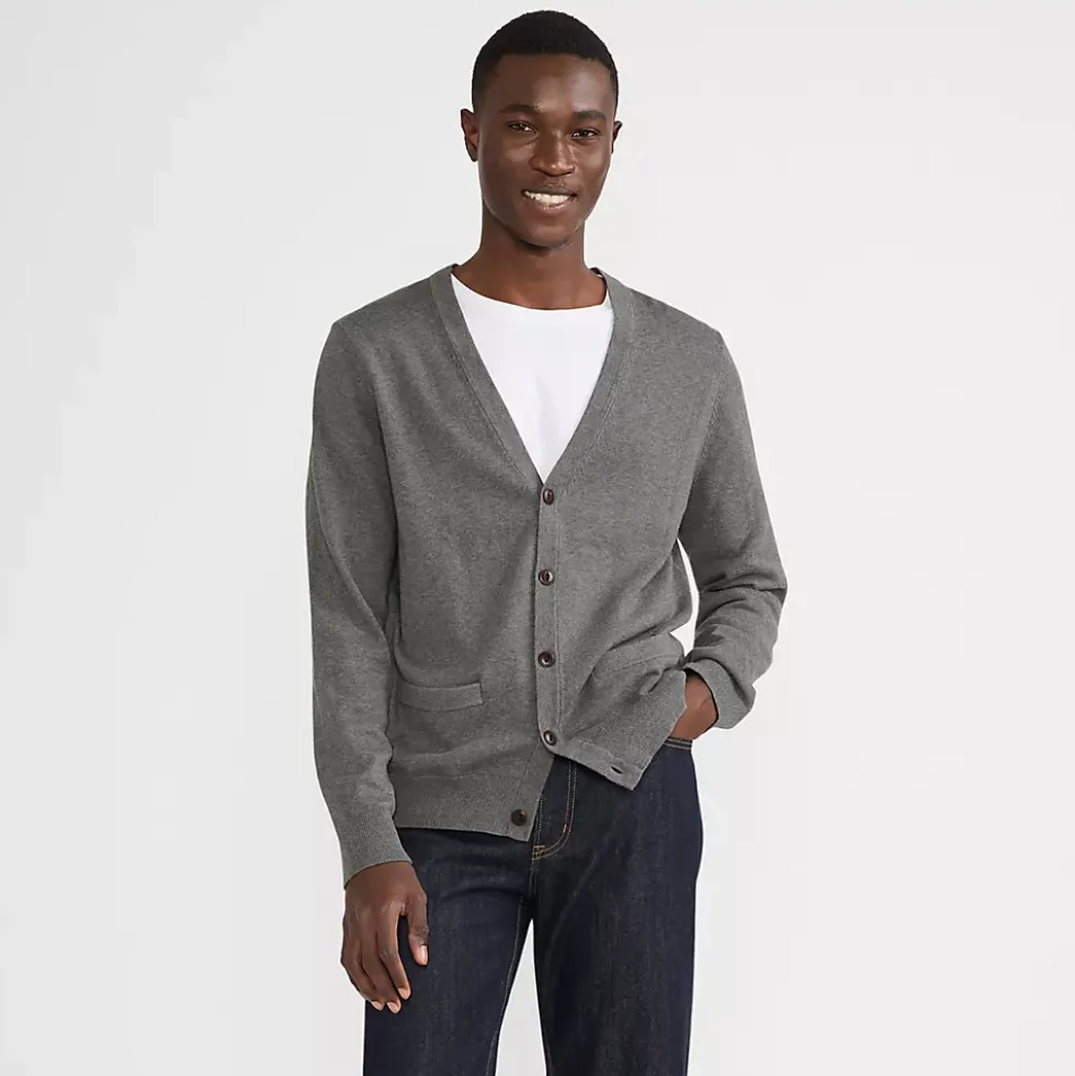 Men's Fine Gauge Cotton Cardigan