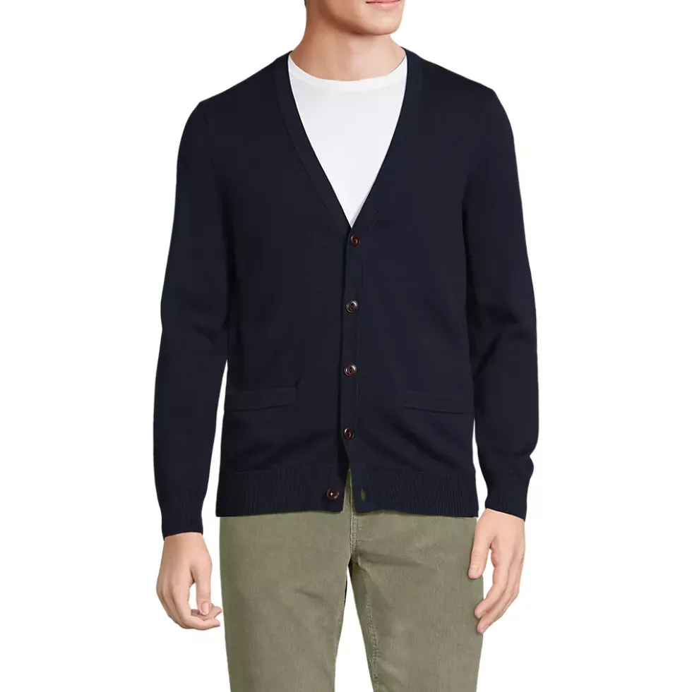 Men's Fine Gauge Cotton Cardigan