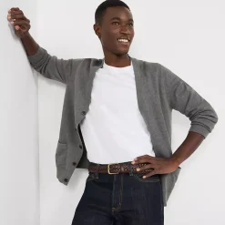 Men's Fine Gauge Cotton Cardigan
