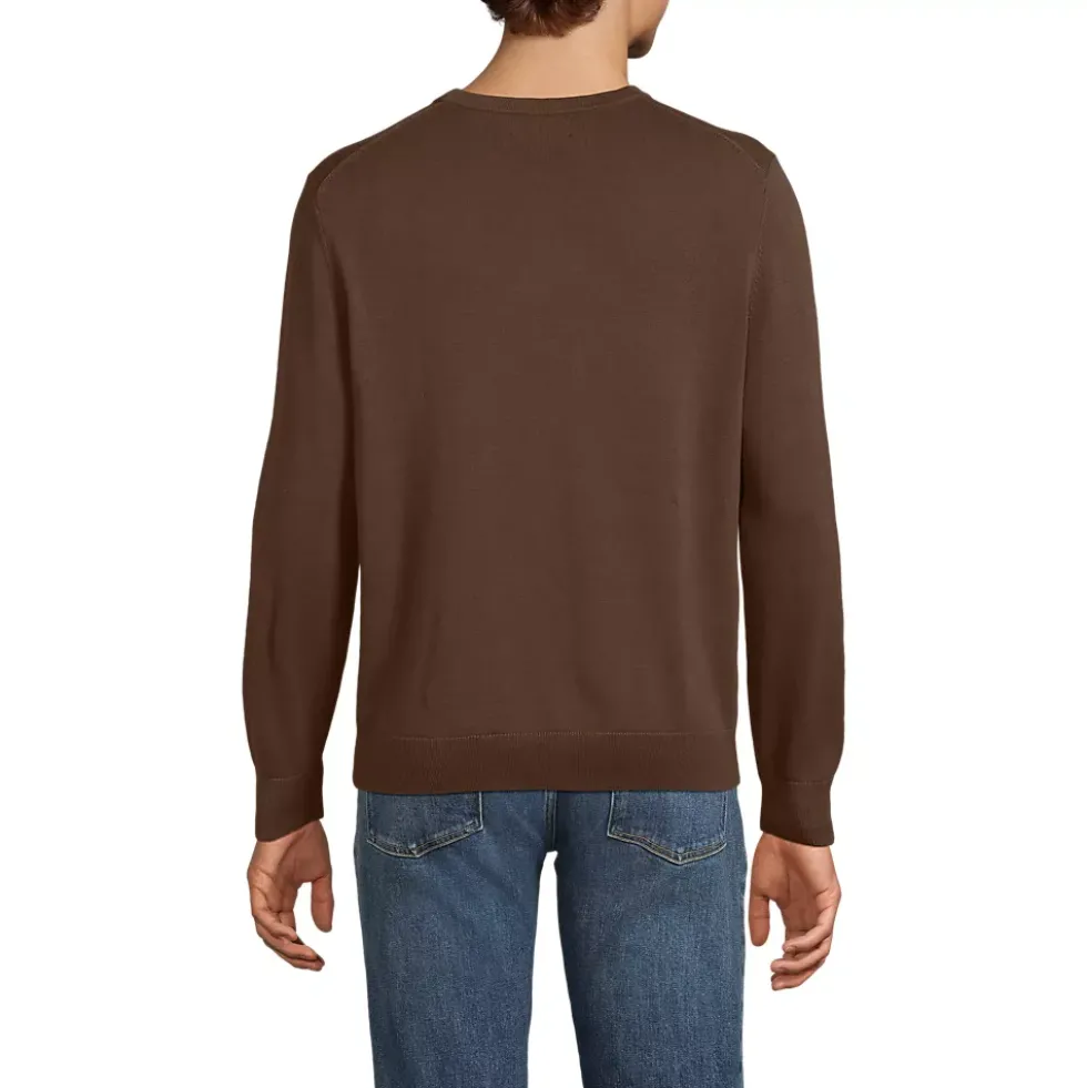 Men's Fine Gauge Cotton Crew Neck Sweater