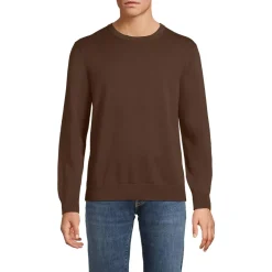 Men's Fine Gauge Cotton Crew Neck Sweater