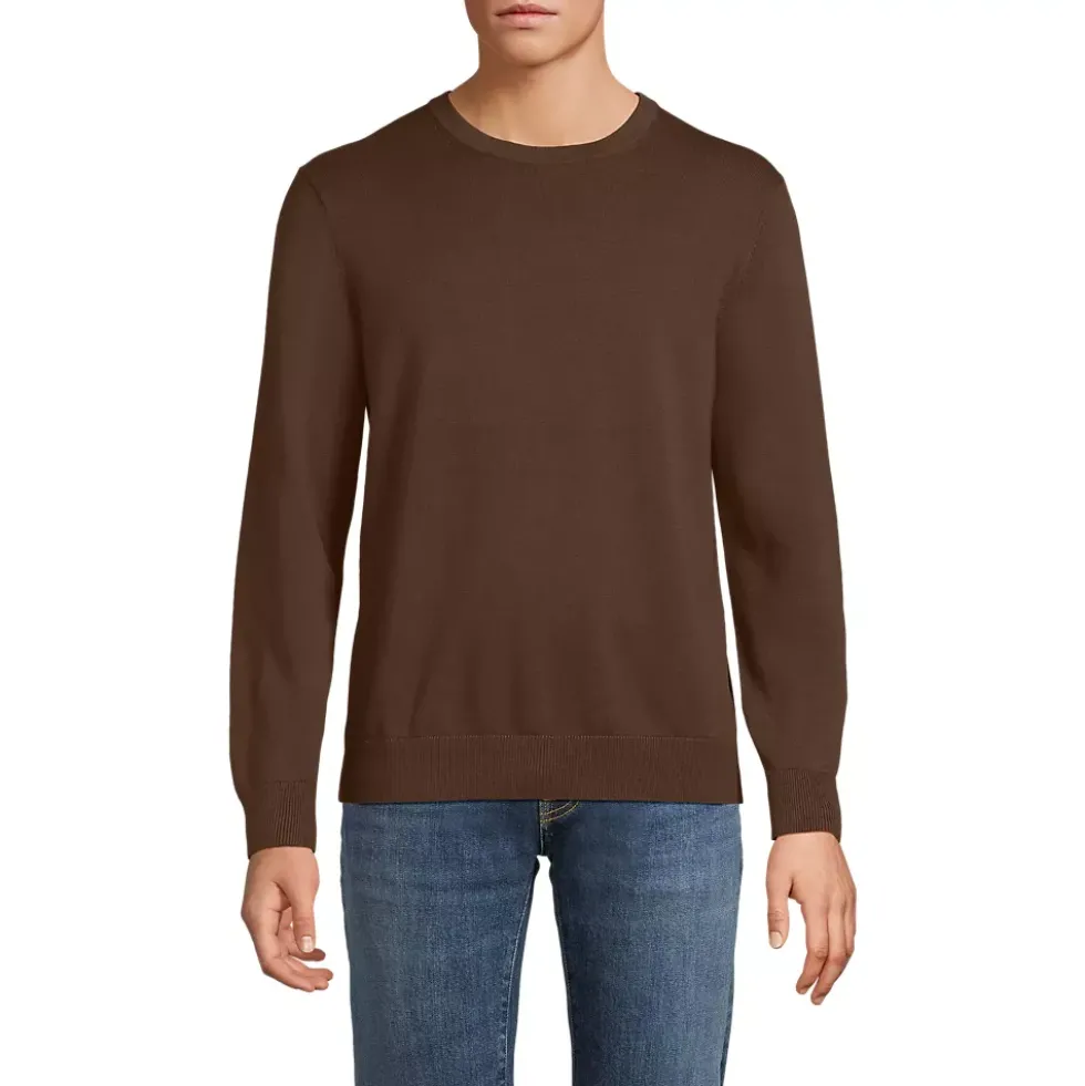 Men's Fine Gauge Cotton Crew Neck Sweater