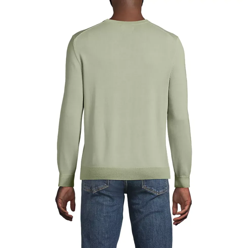 Men's Fine Gauge Cotton Crew Neck Sweater