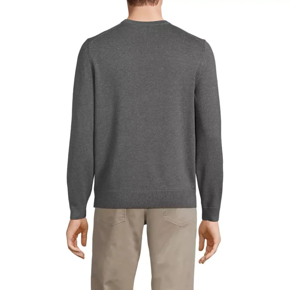 Men's Fine Gauge Cotton Crew Neck Sweater