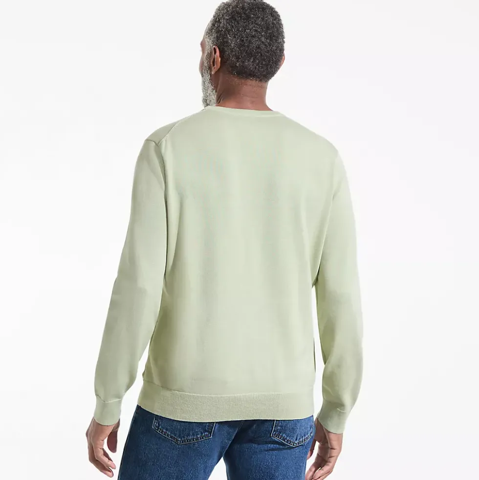 Men's Fine Gauge Cotton Crew Neck Sweater