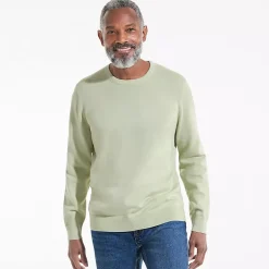 Men's Fine Gauge Cotton Crew Neck Sweater