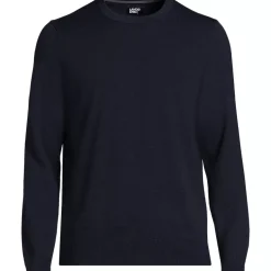 Men's Fine Gauge Cotton Crew Neck Sweater