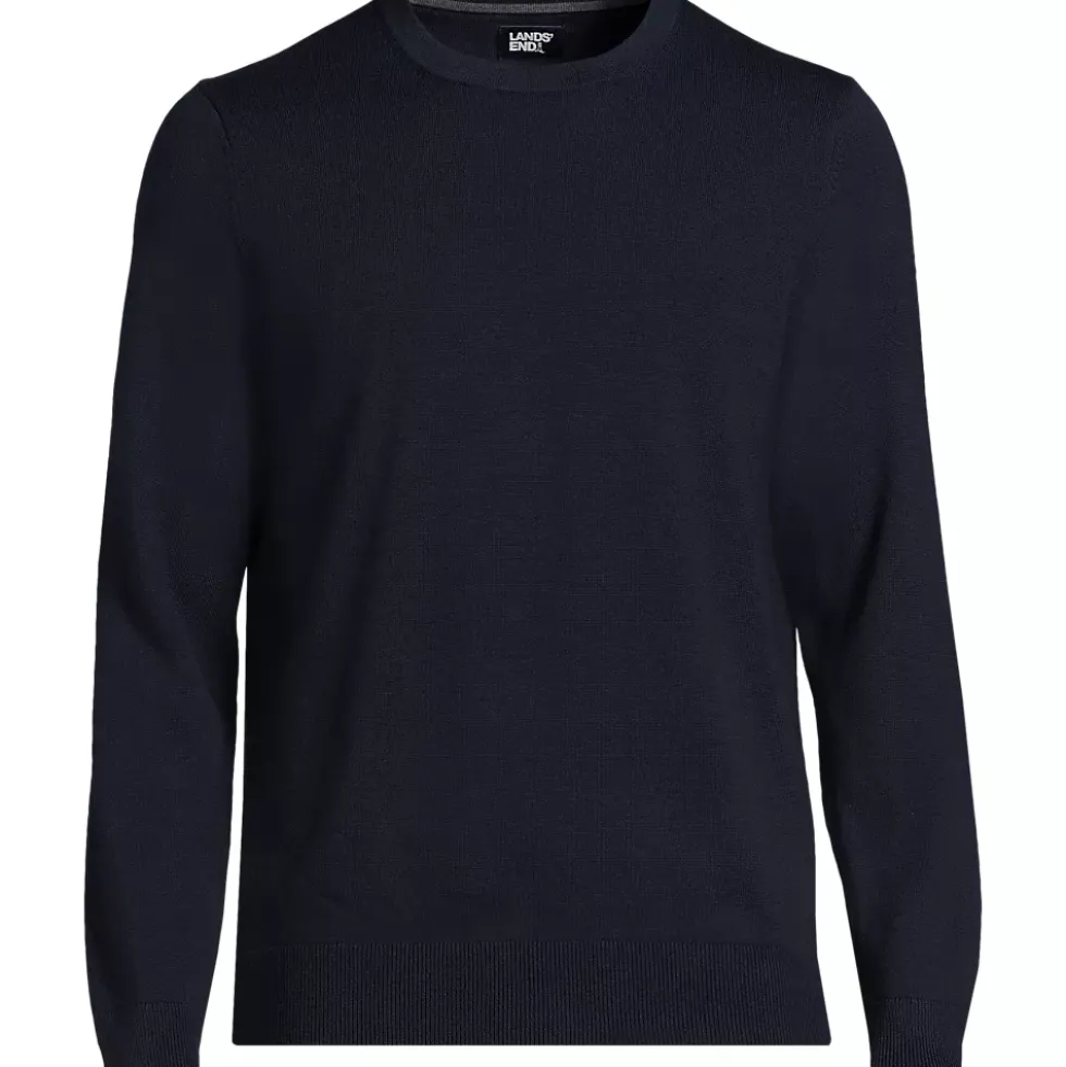 Men's Fine Gauge Cotton Crew Neck Sweater