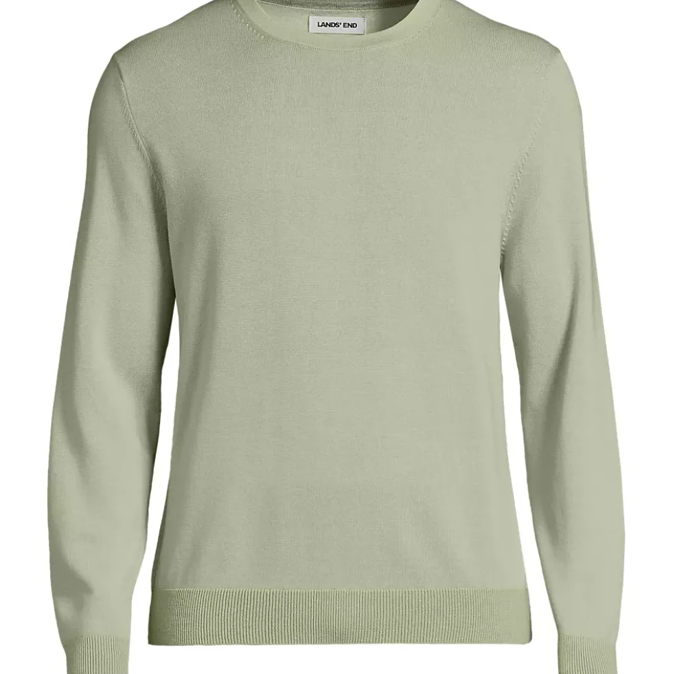 Men's Fine Gauge Cotton Crew Neck Sweater