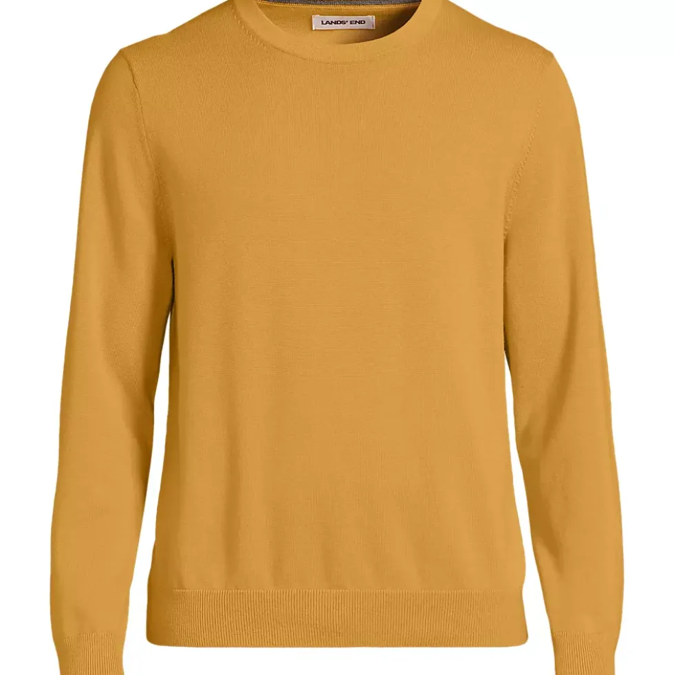 Men's Fine Gauge Cotton Crew Neck Sweater