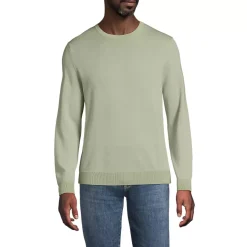 Men's Fine Gauge Cotton Crew Neck Sweater